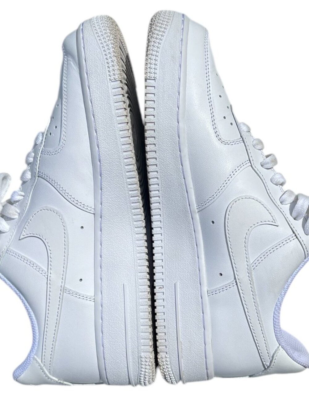 Nike Air Force 1 ’07 Low Triple White Sneakers Mens 8.5 Clean - Picture 3 of 8